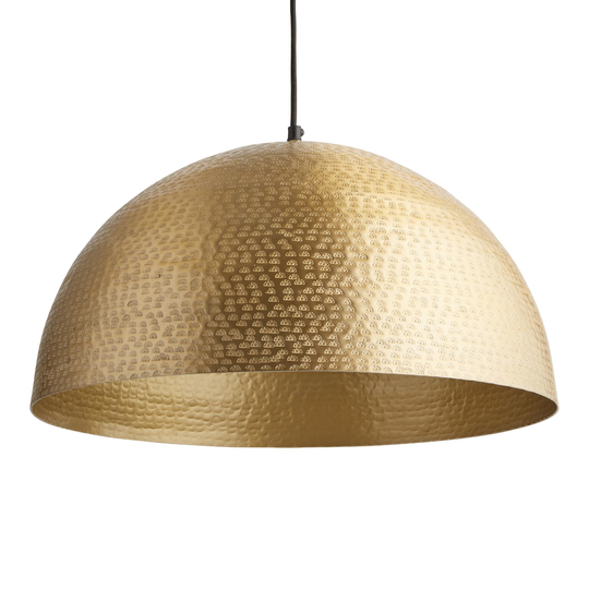 Hammered Brass Dome Zuri Pendant Lamp: Metallic by World Market