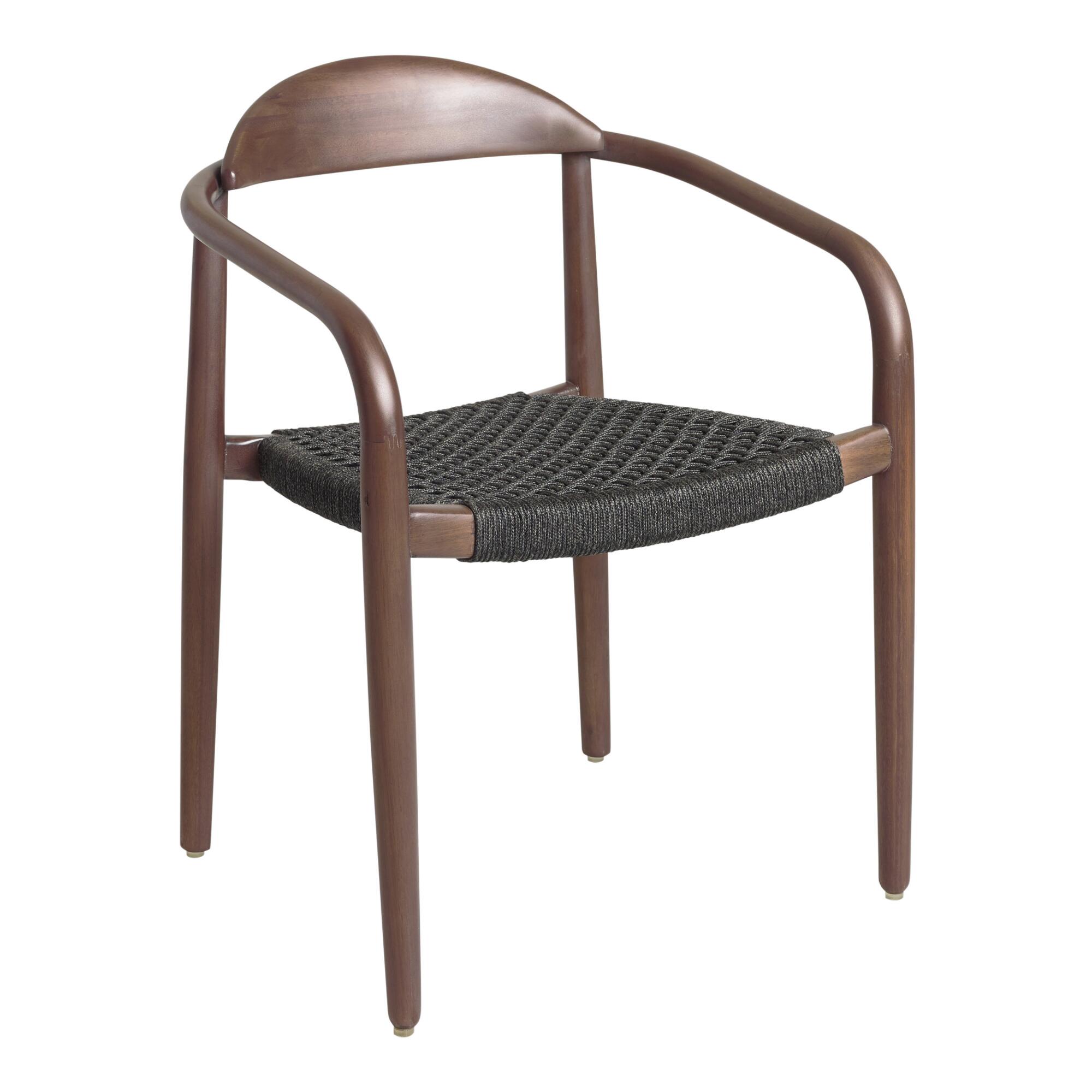 Charcoal Gray Woven Aimee Dining Chair Set of 2 by World Market