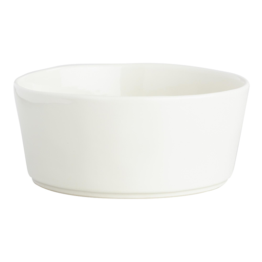 Ivory Organic Rim Mason Bowl Set Of 6: White - Stoneware by World Market