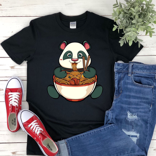 Kawaii Cute Anime Panda Bear Ramen Otaku Japanese Noodles Food Lover Cartoon Manga Japan Fan Kids T-Shirt/Hoodie/Sweatshirt/Tank Top