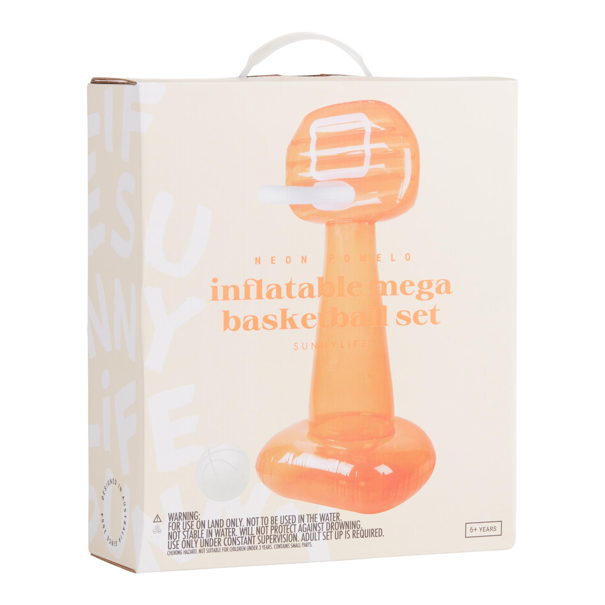 Sunnylife Orange Inflatable Basketball Game - Plastic by World Market