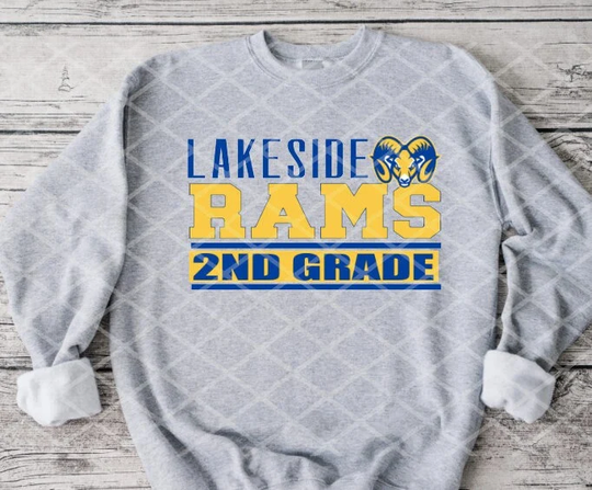 Lakeside Rams, Custom Text, School Spirit, Ready To Press, Sublimation Transfer