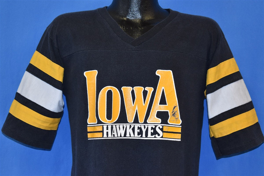 80S Iowa Hawkeyes Jersey University Ncaa College V-Neck T-Shirt Medium
