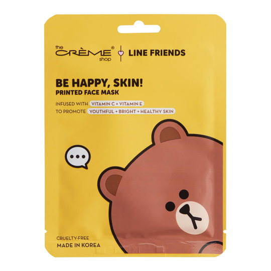 Creme Shop Be Happy Line Friends Korean Beauty Sheet Mask - Plastic by World Market