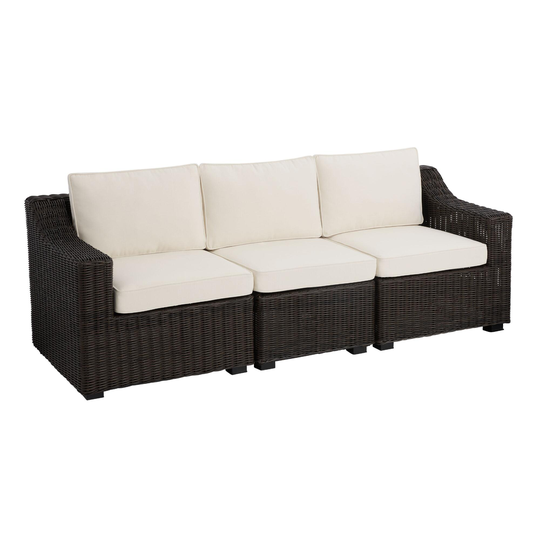 Espresso Navarra 3 Piece Modular Outdoor Patio Sofa by World Market