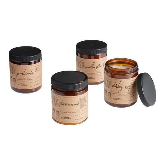 Freres Branchiaux Scented Candle: Brown - Soy Wax by World Market