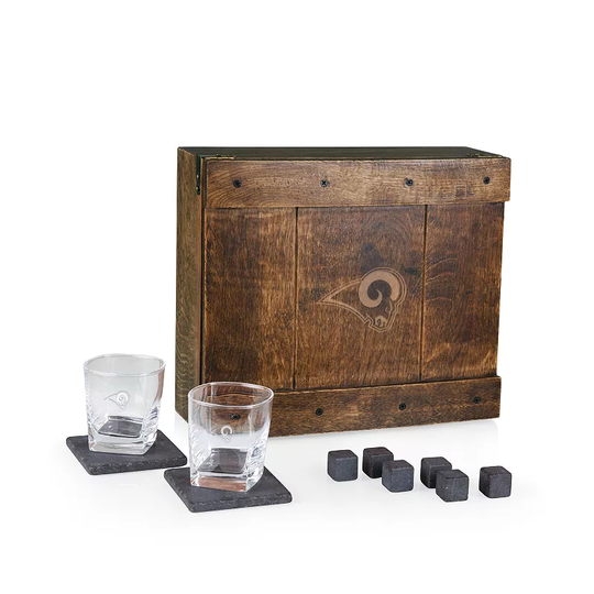 Los Angeles Rams Whiskey Box Gift Set, Brown