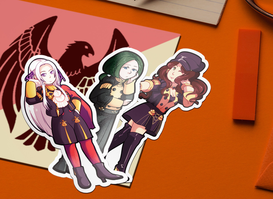 Black Eagles Die Cut Vinyl Stickers, Fire Emblem Three Houses Stickers, Pre-Timeskip