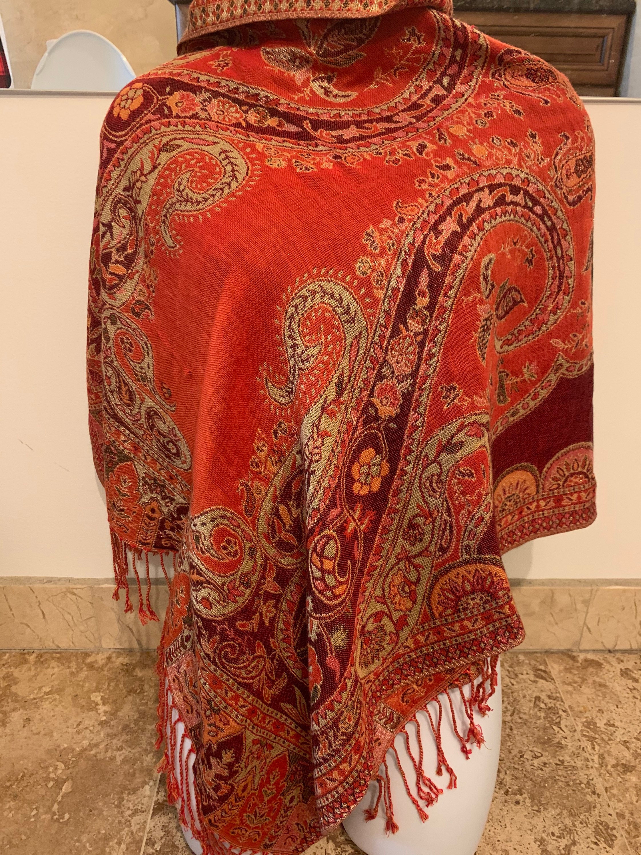 Vintage Italian Cashmere Blend Wrap/Scarf