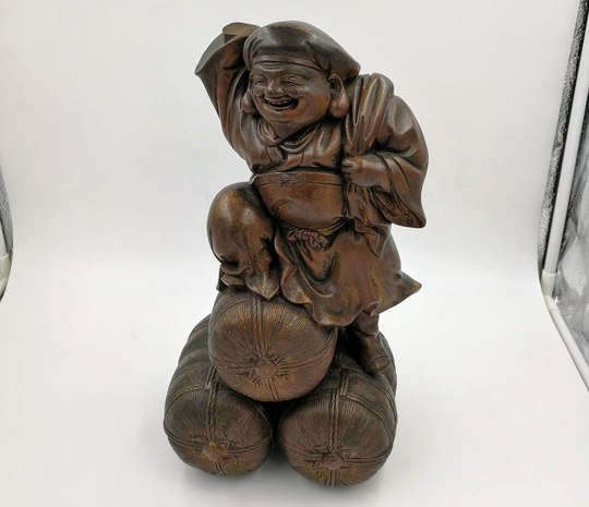 Antique Large Bizen Daikoku Figurine