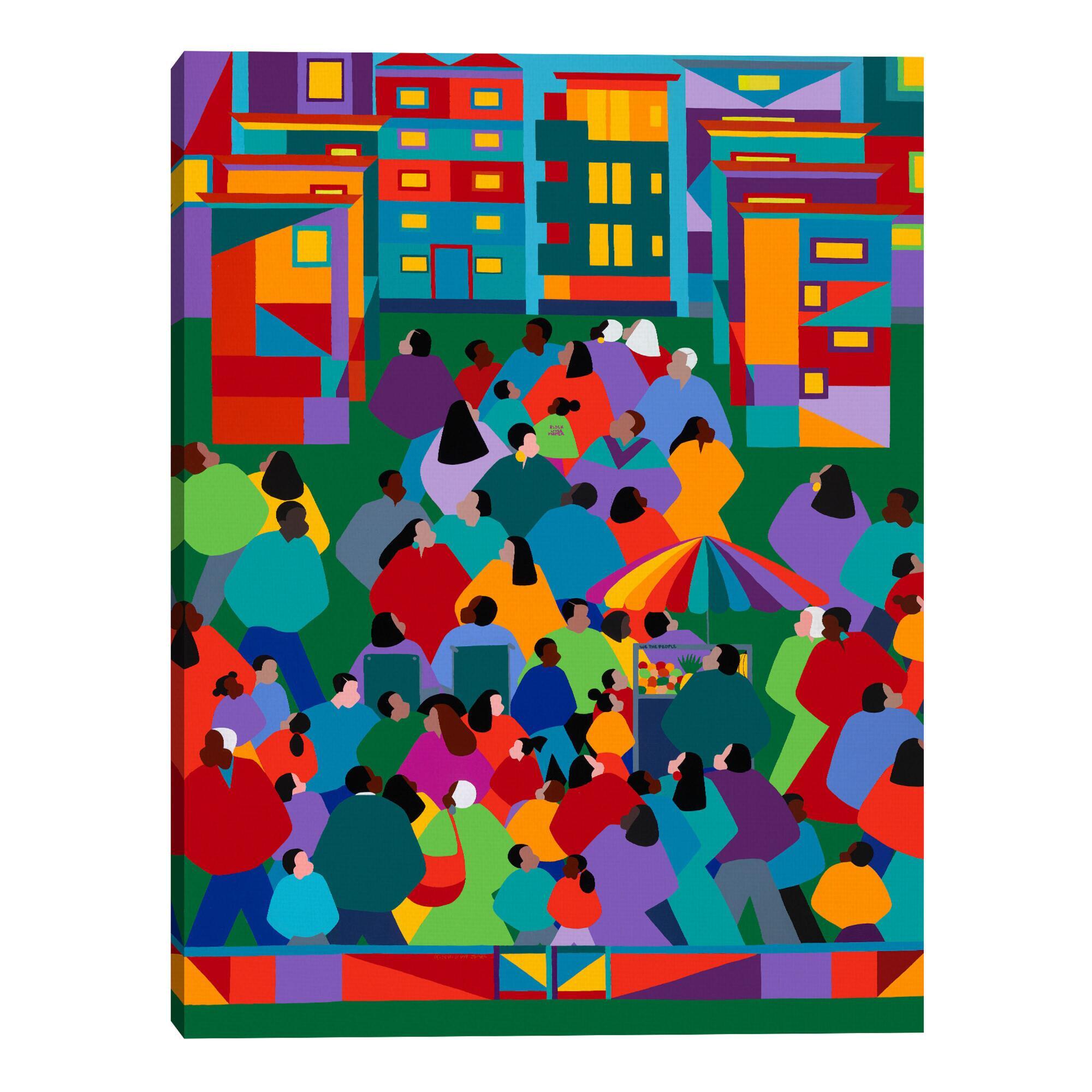 We the People One by Synthia SAINT JAMES Canvas Wall Art: Multi - Medium (36" & under) by World Market