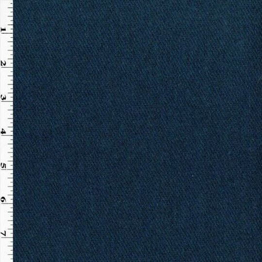Vintage Blue/Multi Wool Blend Textured Twill Jacketing, Fabric By The Yard