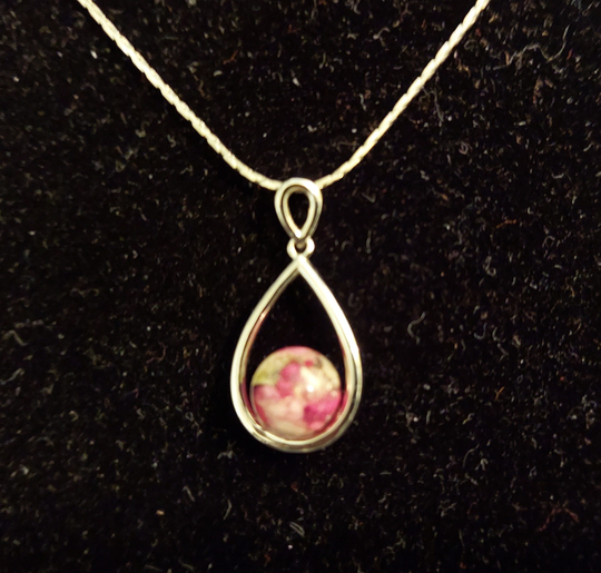 Keepsake 925 Sterling Silver Waterdrop Necklace Made From Your Dried Flowers Funerals, Weddings Or Any Meaningful Occasion