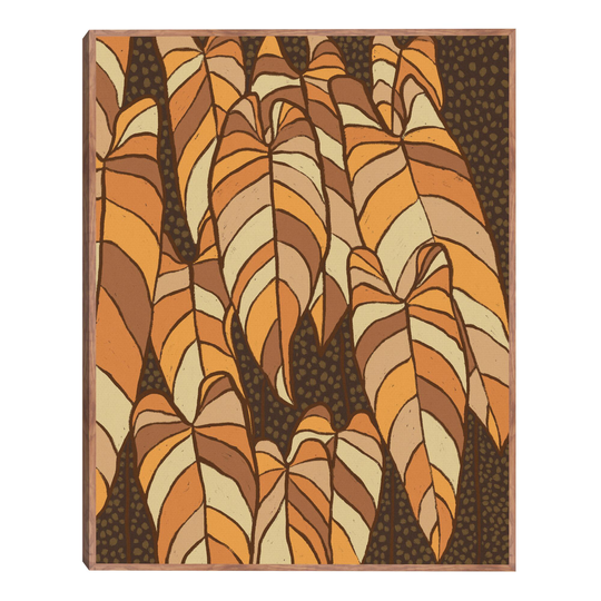 Tropical Leaves 4 by Alisa Galitsyna Framed Canvas Wall Art: Multi by World Market