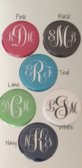 Monogrammed Pocket Mirrors For Bridesmaids, Wedding Party Gift, Gifts, Initial Purse Mirrors, Bridesmaid Gift
