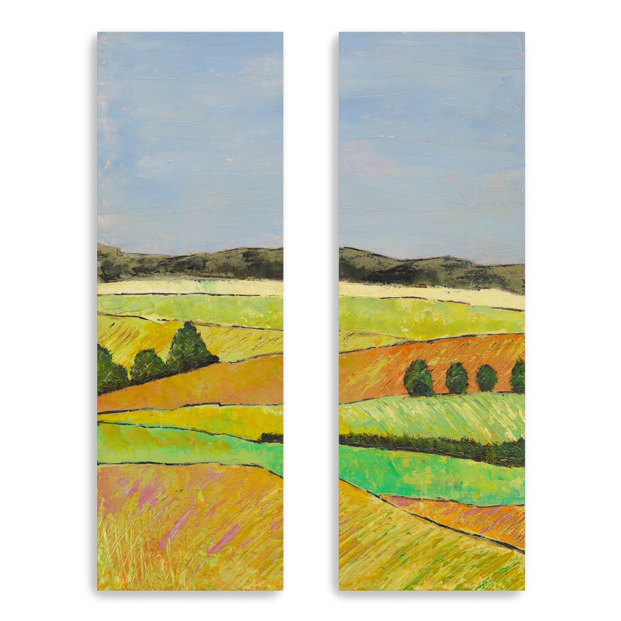 Pastel Hills Diptych By Mehmet Altug Canvas Wall Art 2 Piece: Multi - Large by World Market