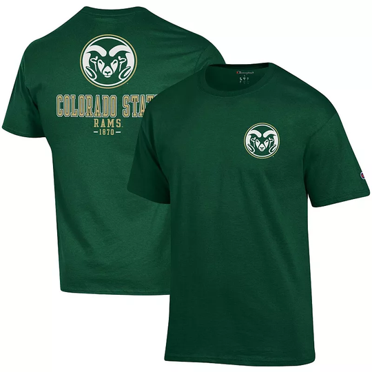 Men's Champion Green Colorado State Rams Stack 2-Hit T-Shirt, Size: 3XL