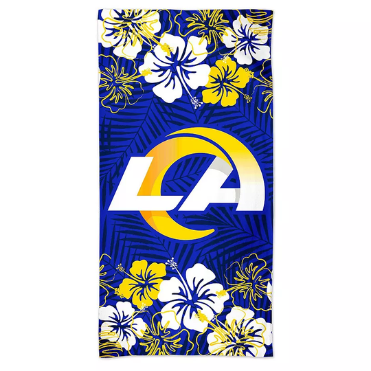WinCraft Los Angeles Rams 60'' x 30'' Floral Spectra Beach Towel, Multicolor
