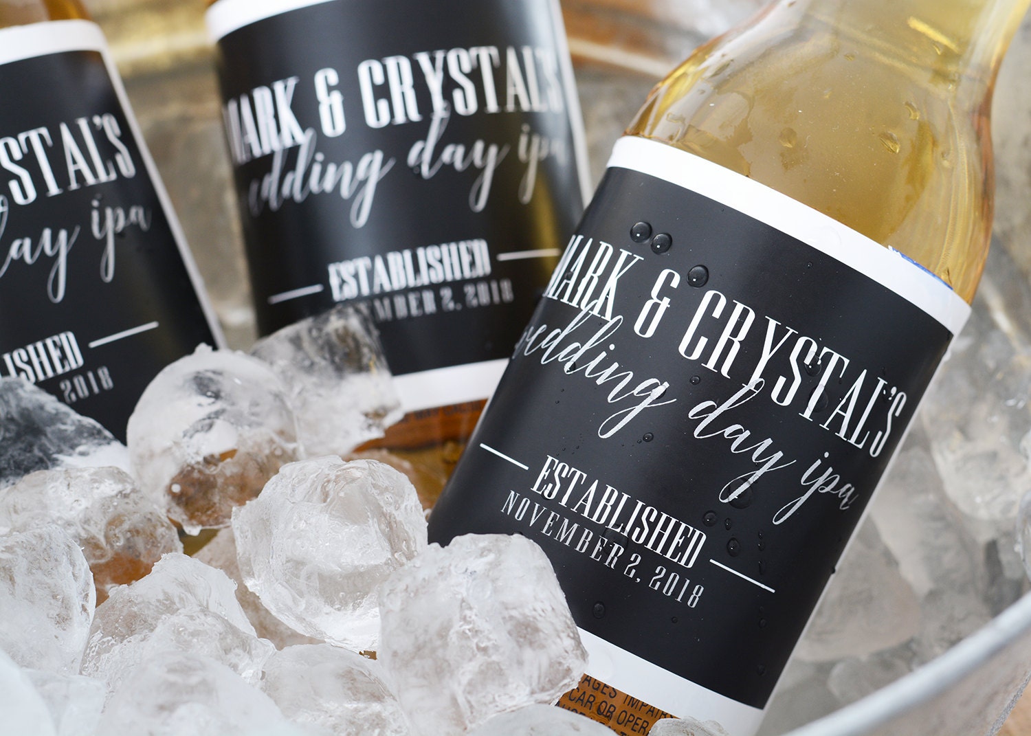 Wedding Photo Beer Bottle Labels - Custom Personalized Label Waterproof Ipa