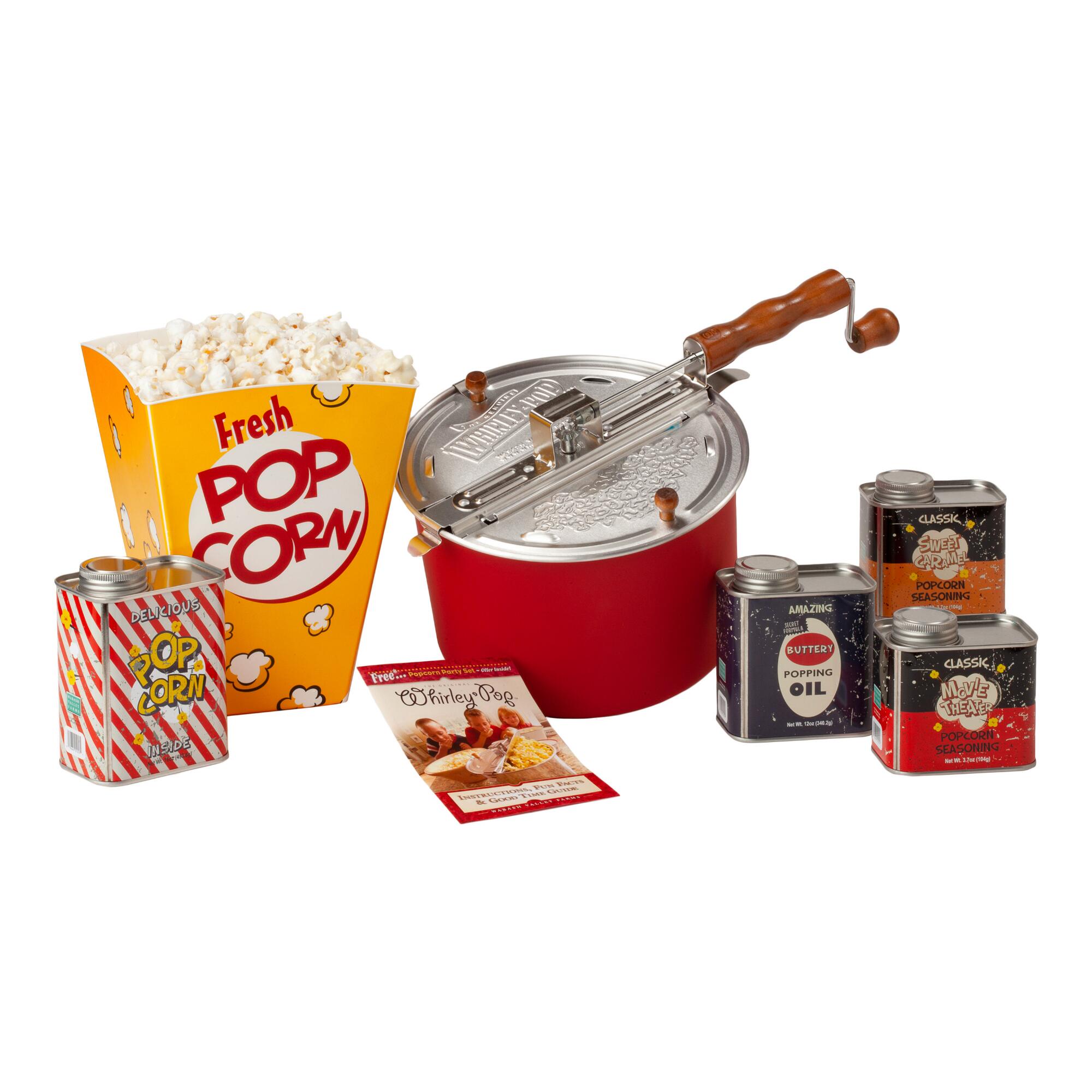 Wabash Valley Farms Whirley Pop Retro Popcorn Gift Set by World Market