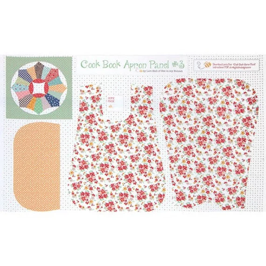 Cook Book Floral Apron Home Decor Panel