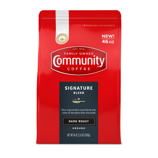 Community Coffee Ground Dark Roast, Signature Blend (46 Ounce)