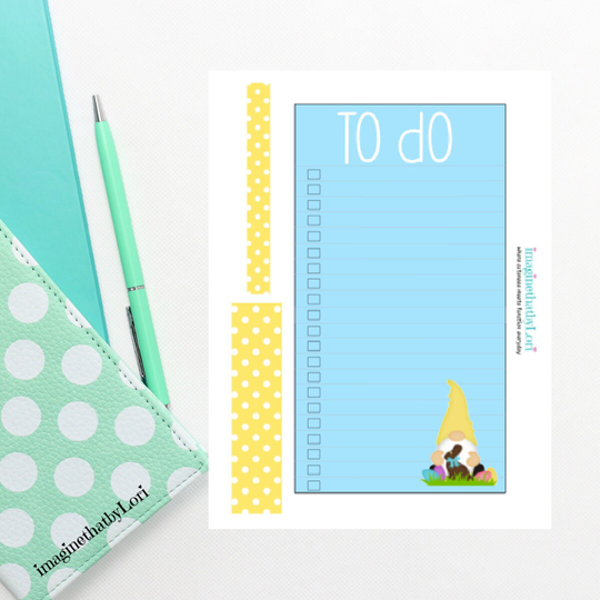 Easter Gnome Bunny Planner Stickers Hobonichi Hobo Weeks Weekly One Page To Do List