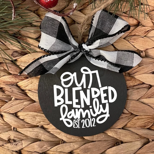 Blended Family Ornament, 2023 Christmas Our Family Ornament, Gift