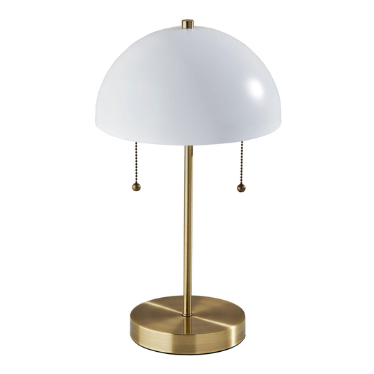 Metal Dome 2 Light Palmer Table Lamp: Pink -