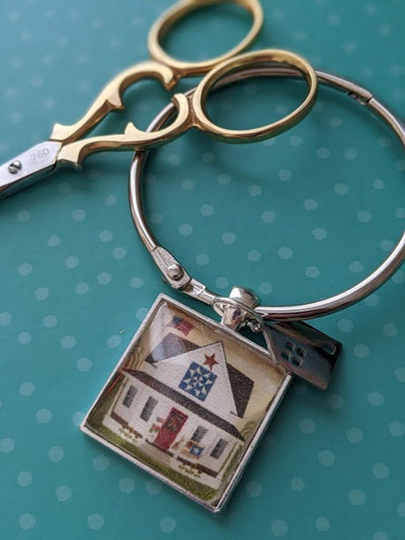 American House Floss Ring/Thread Keeper/Thread Bling/Americana Ring/Farmhouse Thread Keep/Farmhouse Ring