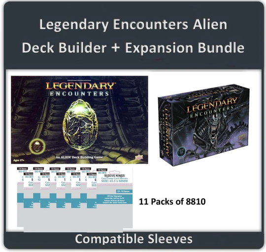 Legendary Encounters Alien Deck Building Game + Expansion" Compatible Sleeve Bundle | 8810 X 11