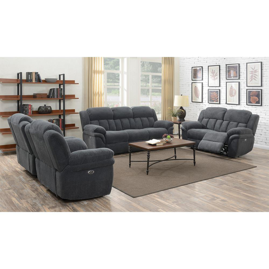 Picket House Furnishings Celeste Modern Polyester/Polyester Blend Carbon Living Room Set in Gray | UST1393053P