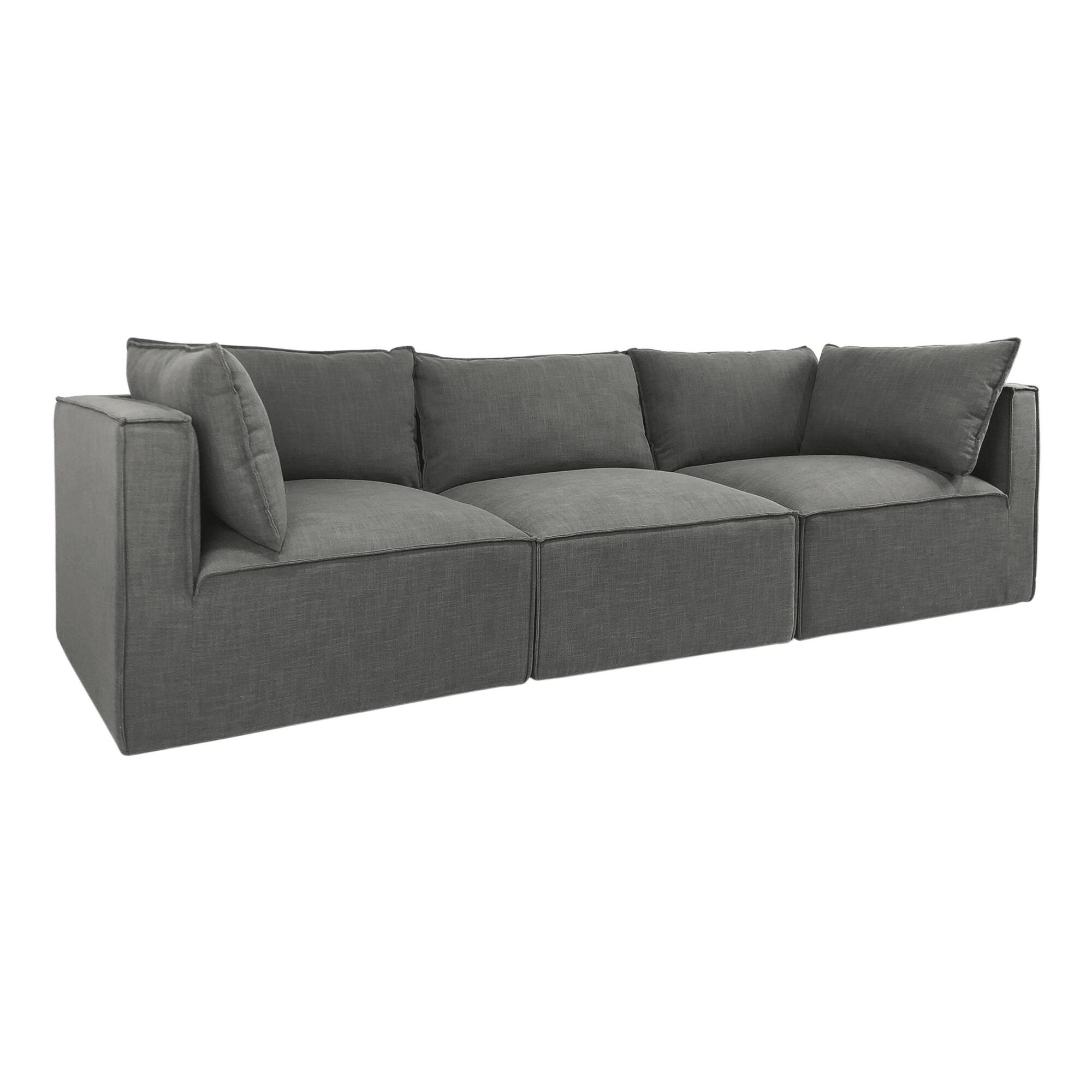 Gray Tyson 3 Piece Modular Sofa by World Market
