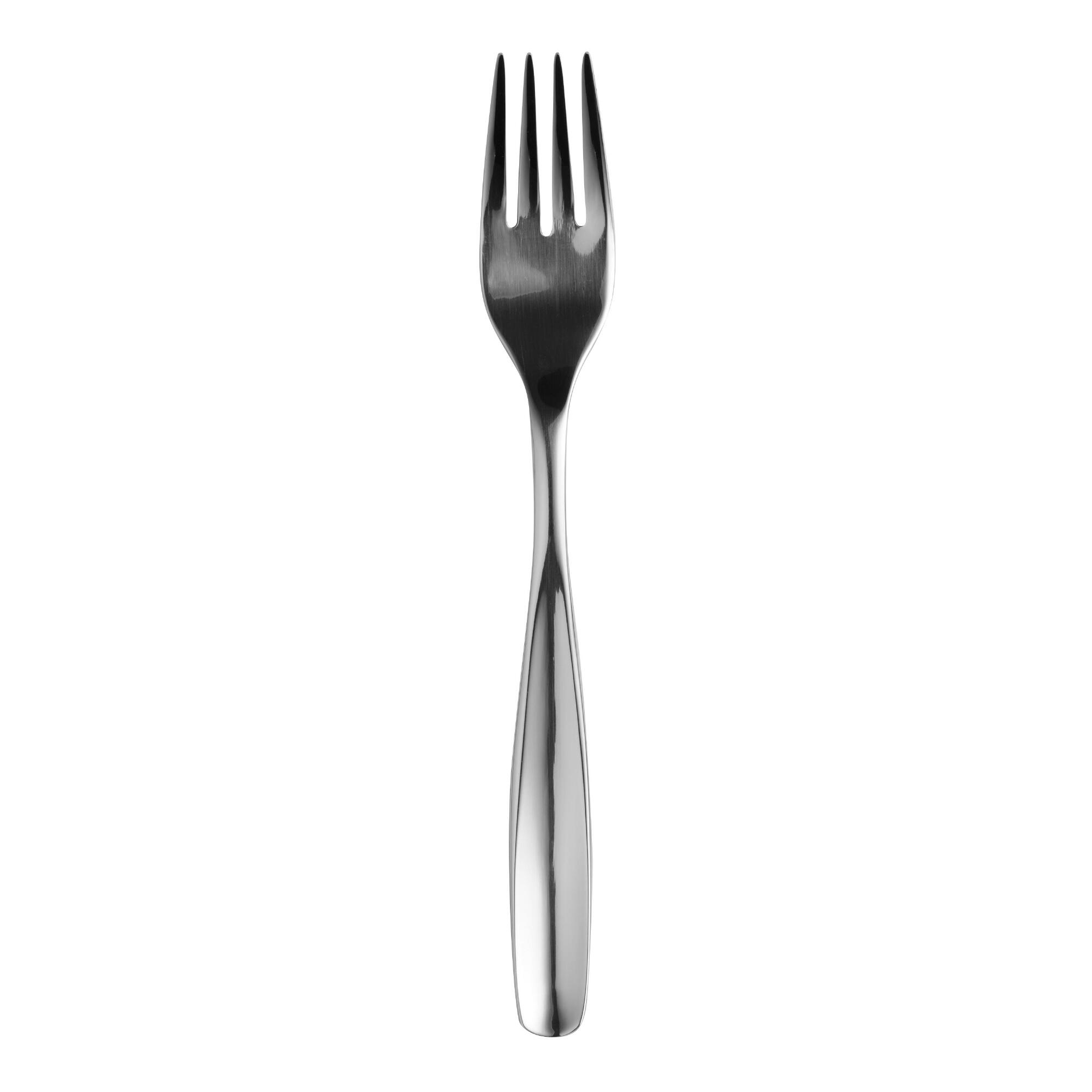 Luna Dinner Forks Set of 4: Silver - Stainless Steel by World Market