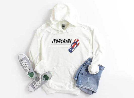 Fuacata Unisex Heavy Blend Hoodie | Pullover Puerto Rican Saying Funny Rico Gift Sweatshirt Boricua Pride