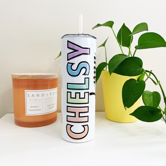Customized Personalized Name Tumbler, Stainless Steel Kids School Bridesmaid Gift
