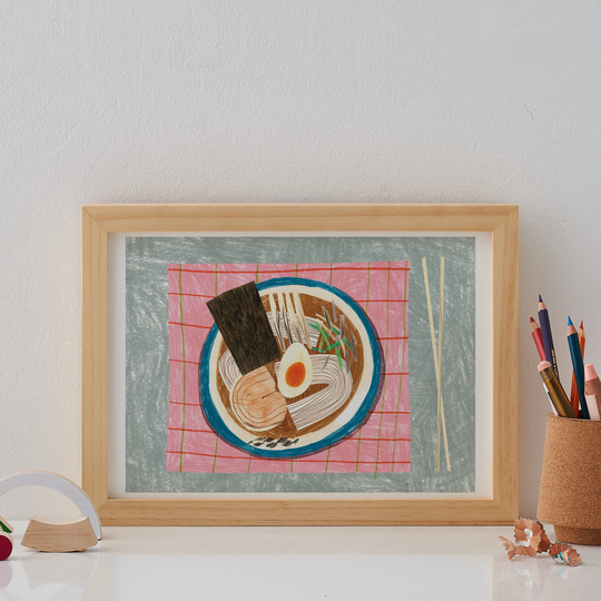 Kitchen Wall Art, Ramen Print, Japanese Food