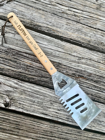 We Flippin Love You Dad Spatula/Father's Day Gift Gift For Him Grandfather Grilling Personalized