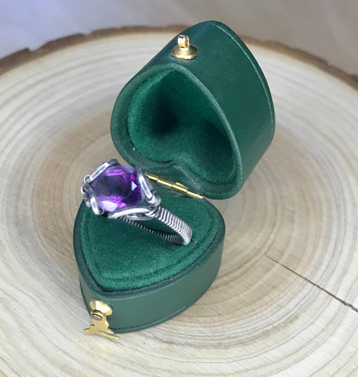 Argentium Silver & Amethyst Wire Wrapped Ring