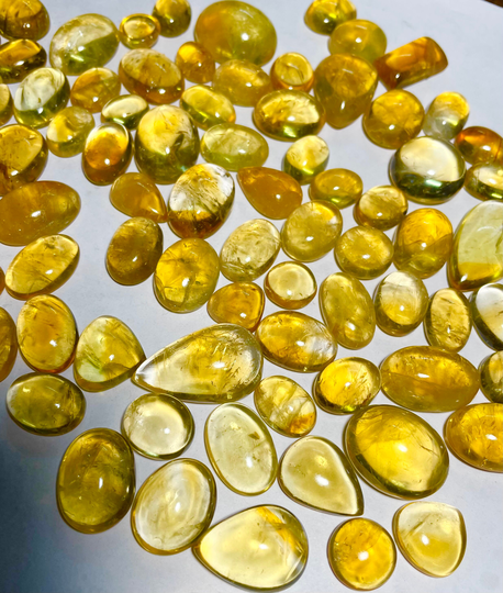 Citrine Cabochon Gemstone Lot, Natural Mix Shape Loose Cabochons Lot 100 Carats 7-10 Pc~ Cabs