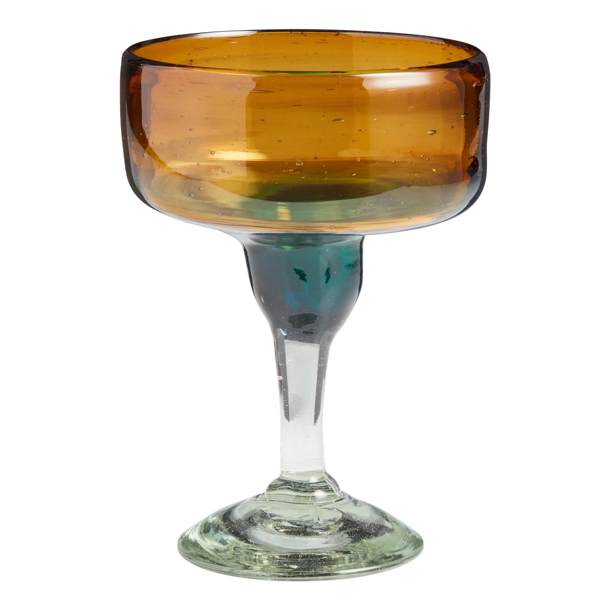 Ombre Monterey Margarita Glasses Set of 4: Blue/Green/Multi by World Market