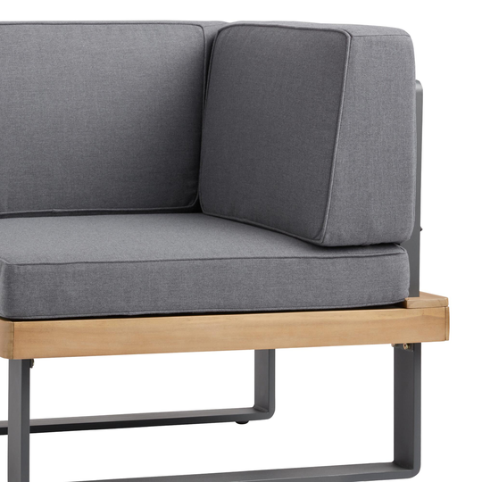 Alicante II Corner Chair Replacement Cushions 3 Piece Set: Gray - Polyester by World Market