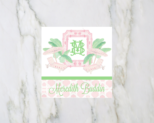 Palms & Lounge Chairs Enclosure Cards