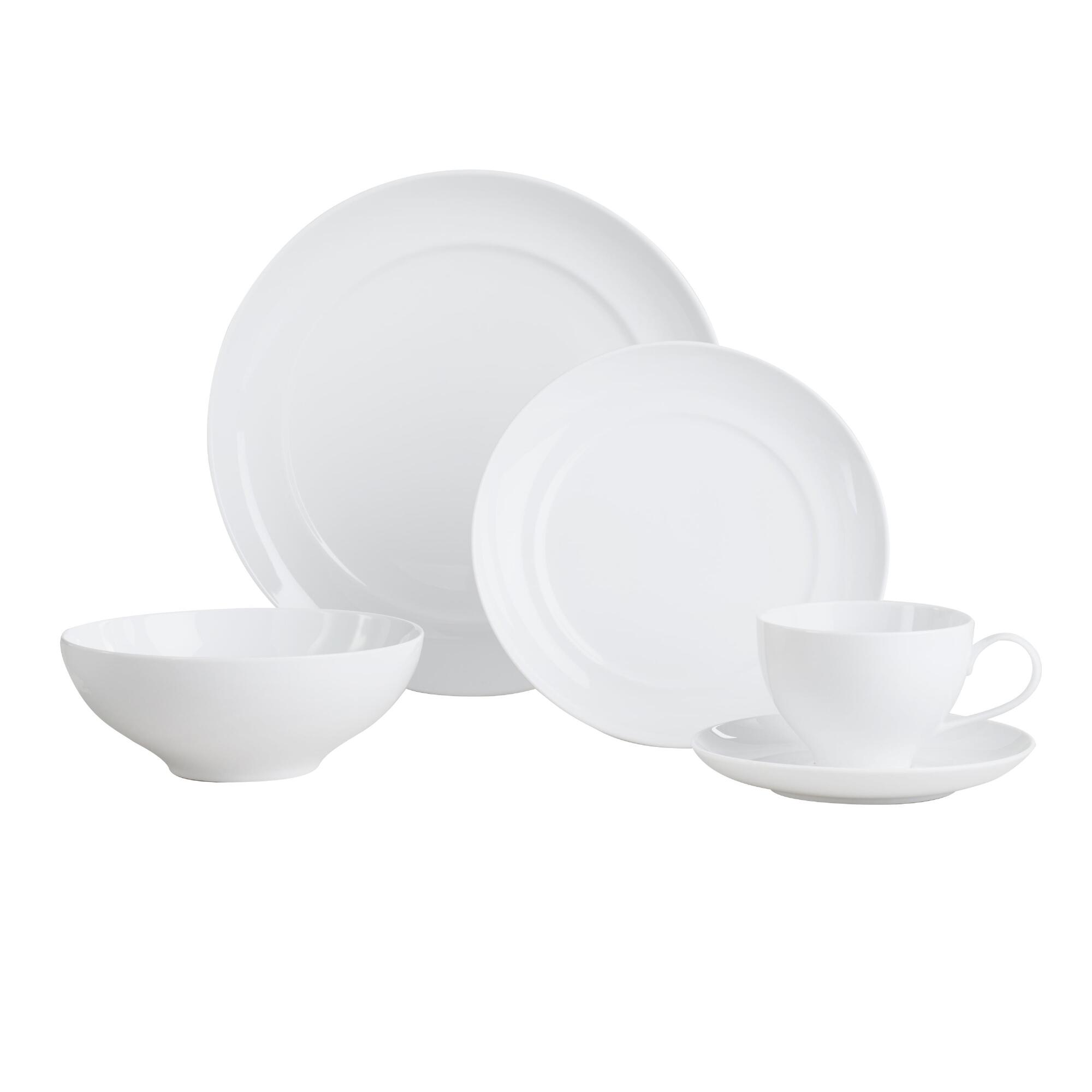 White Porcelain Spin Dinnerware Collection by World Market