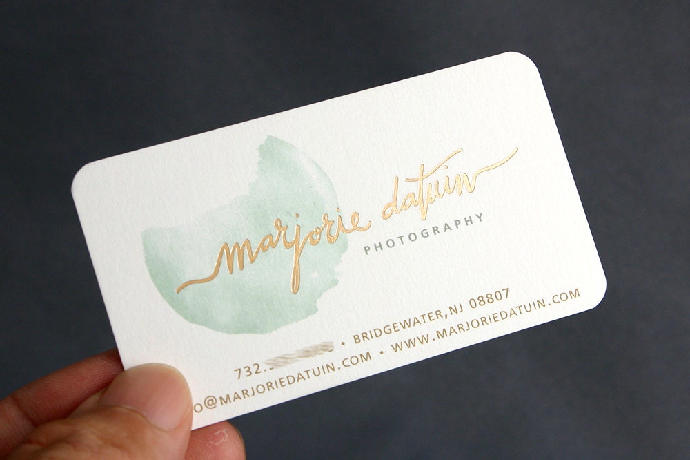 200 Business Cards - Metallic Foil Stamped 16 Pt Heavy Silky Matte Color Ink Custom Printed Gold Silver Rose Copper Red Green Blue Usa