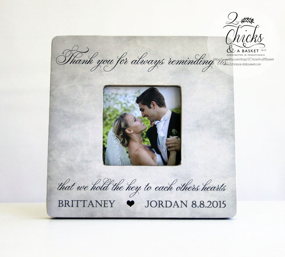 Thank You Gift For Parents Picture Frame, Personalized Parent Wedding Party