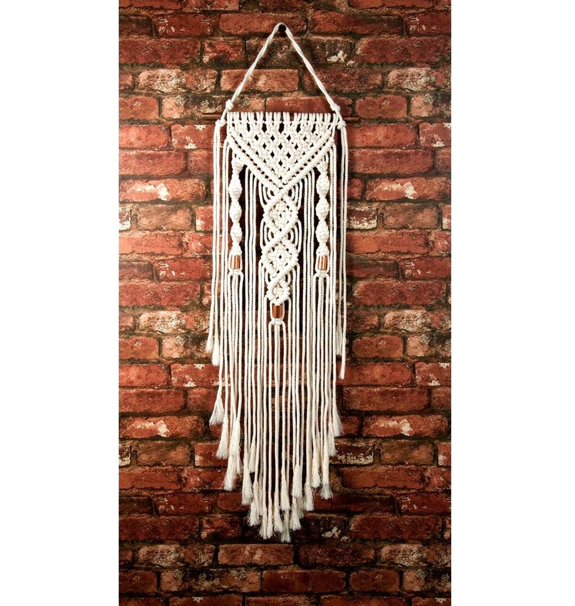Sale Macrame Wall Hanging Kit, Dual Spirals, Easy Beginner, Modern, Retro Home Decor, Diy Craft Solid Oak