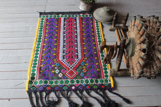 2'6"x3'8" Vintage Bergama Kilim Rug, Ethnic Turkish Bohemian Handwoven Prayer Rug