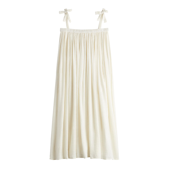 Ivory Textured Khadi Lounge Dress: White by World Market