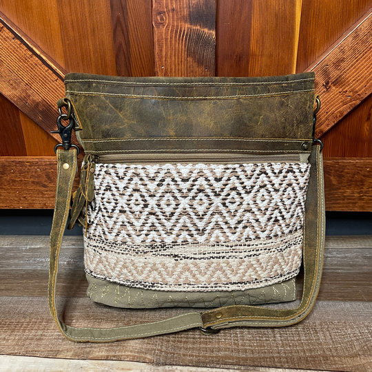 Myra Bag Blending Shoulder Purse Upcycled Canvas